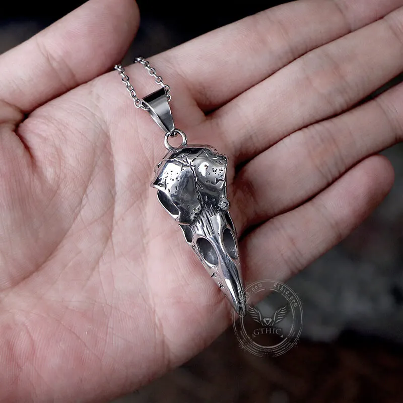 Raven Skull Stainless Steel Viking Pendant sold by GTHIC product image thumbnail 2