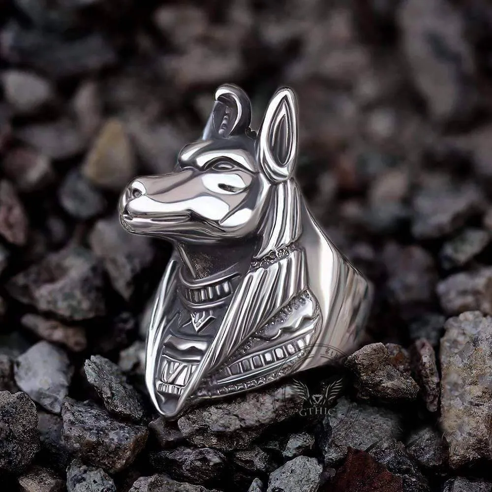 Anubis Sterling Silver Egyptian Mythology Ring sold by GTHIC