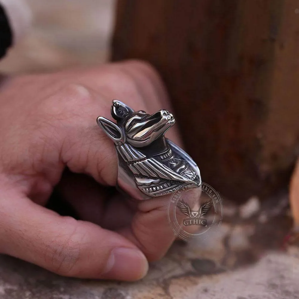 Anubis Sterling Silver Egyptian Mythology Ring sold by GTHIC product image thumbnail 2