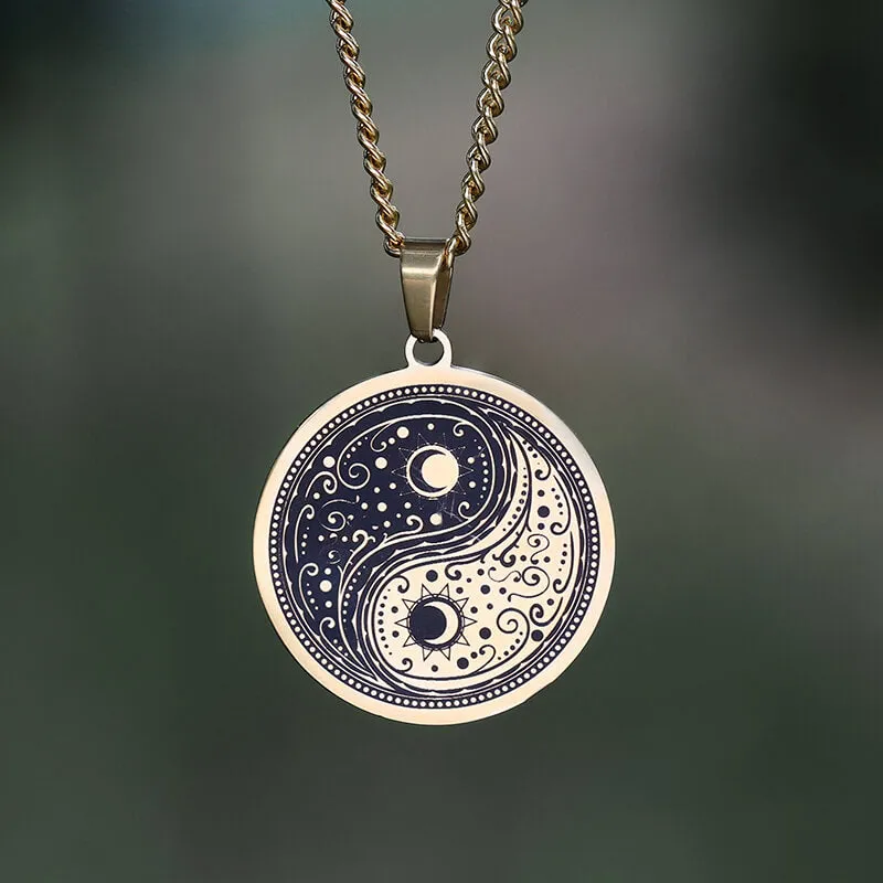 Gothic Yin Yang Mandala Stainless Steel Necklace sold by GTHIC product image thumbnail 4