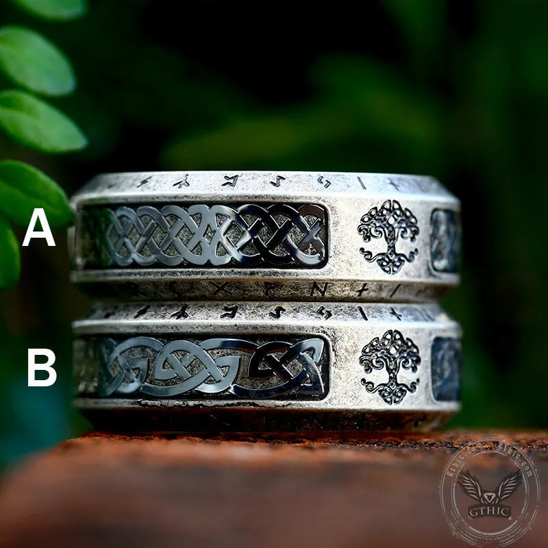 Tree Of Life Knot Sterling Silver Viking Band Ring sold by GTHIC product image thumbnail 5