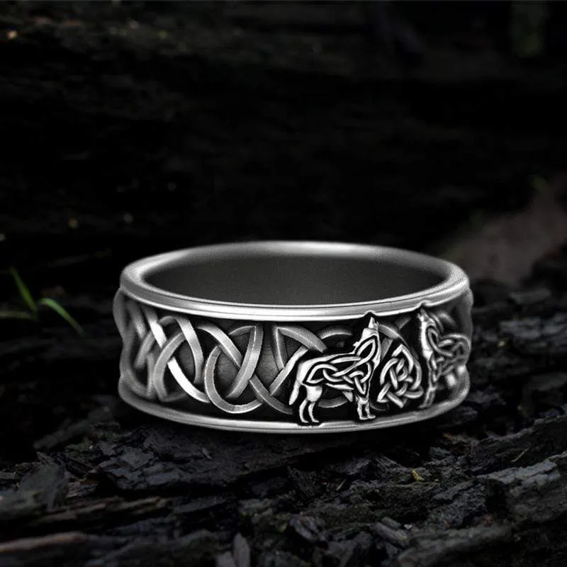 Fenris-wolf Stainless Steel Viking Ring sold by GTHIC product image thumbnail 3