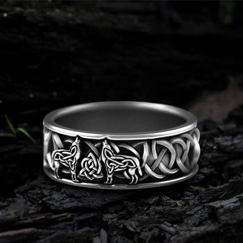 Fenris-wolf Stainless Steel Viking Ring sold by GTHIC product image thumbnail 2