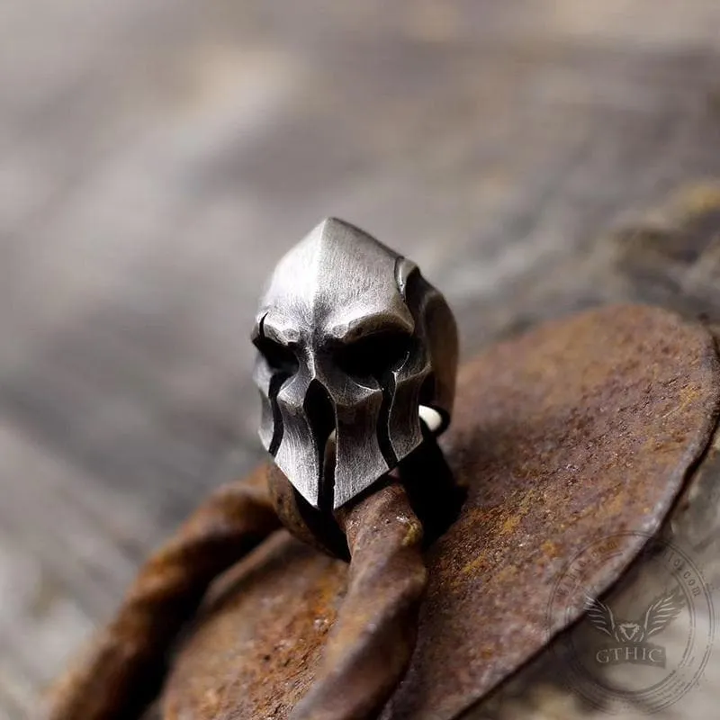 Spartan Knight Sterling Silver Skull Ring sold by GTHIC