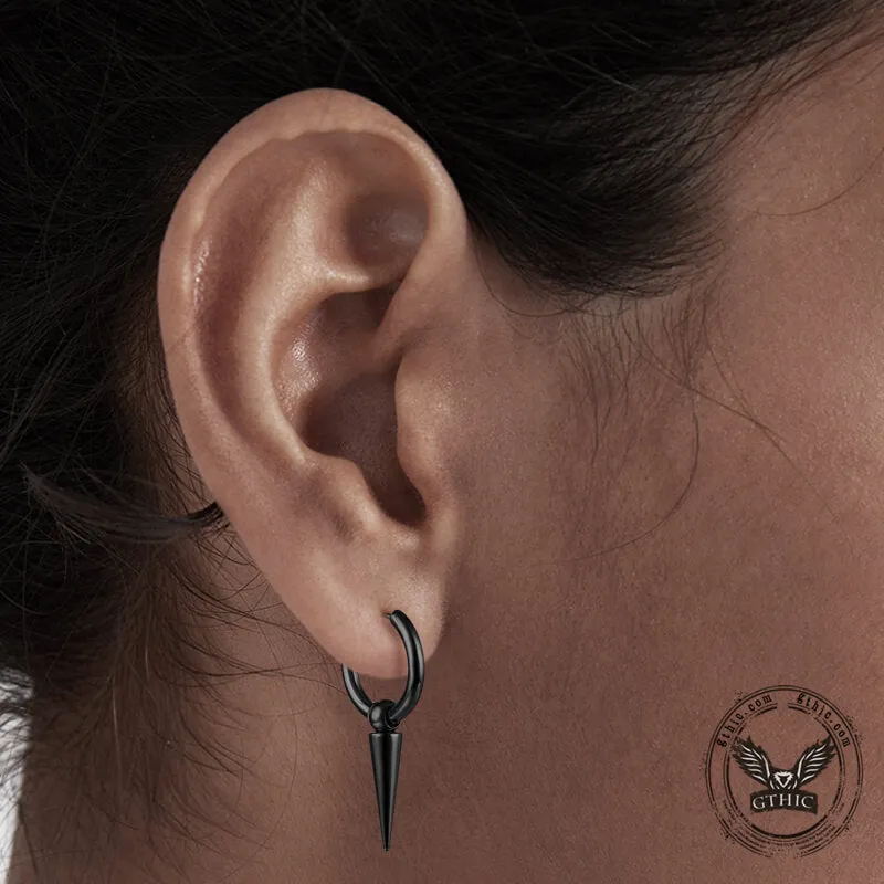 Conical Drop Stainless Steel Hoop Earrings sold by GTHIC product image thumbnail 2