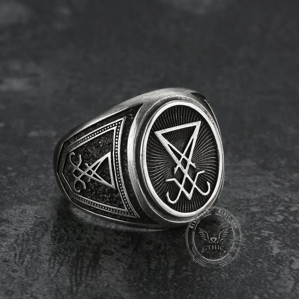 Sigil Of Lucifer Sterling Silver Ring sold by GTHIC product image thumbnail 2