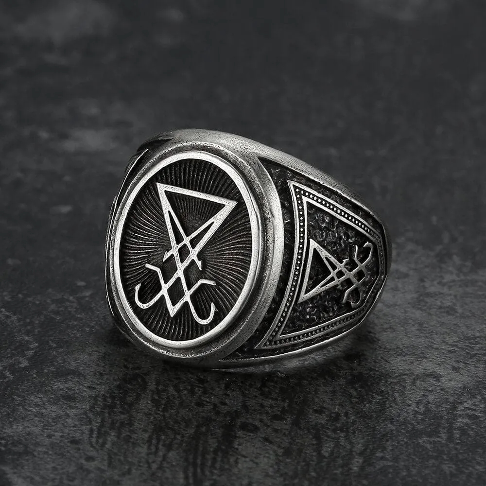 Sigil Of Lucifer Sterling Silver Ring sold by GTHIC