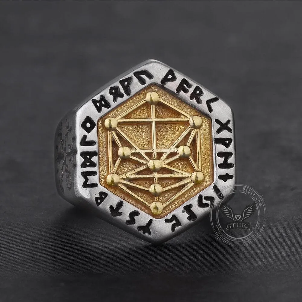 Vegvisir Totem Sterling Silver Viking Ring sold by GTHIC product image thumbnail 3
