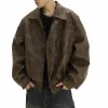 Brown American Vintage Lapel Leather Jacket sold by GTHIC