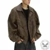 Brown American Vintage Lapel Leather Jacket sold by GTHIC
