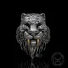 Saber-toothed Tiger Head Sterling Silver Ring sold by GTHIC