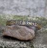 Stamped Futhark Runes Stainless Steel Viking Cuff Bracelet sold by GTHIC