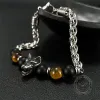 Vintage Wolf Head Tiger’s Eye Stainless Steel Bracelet sold by GTHIC