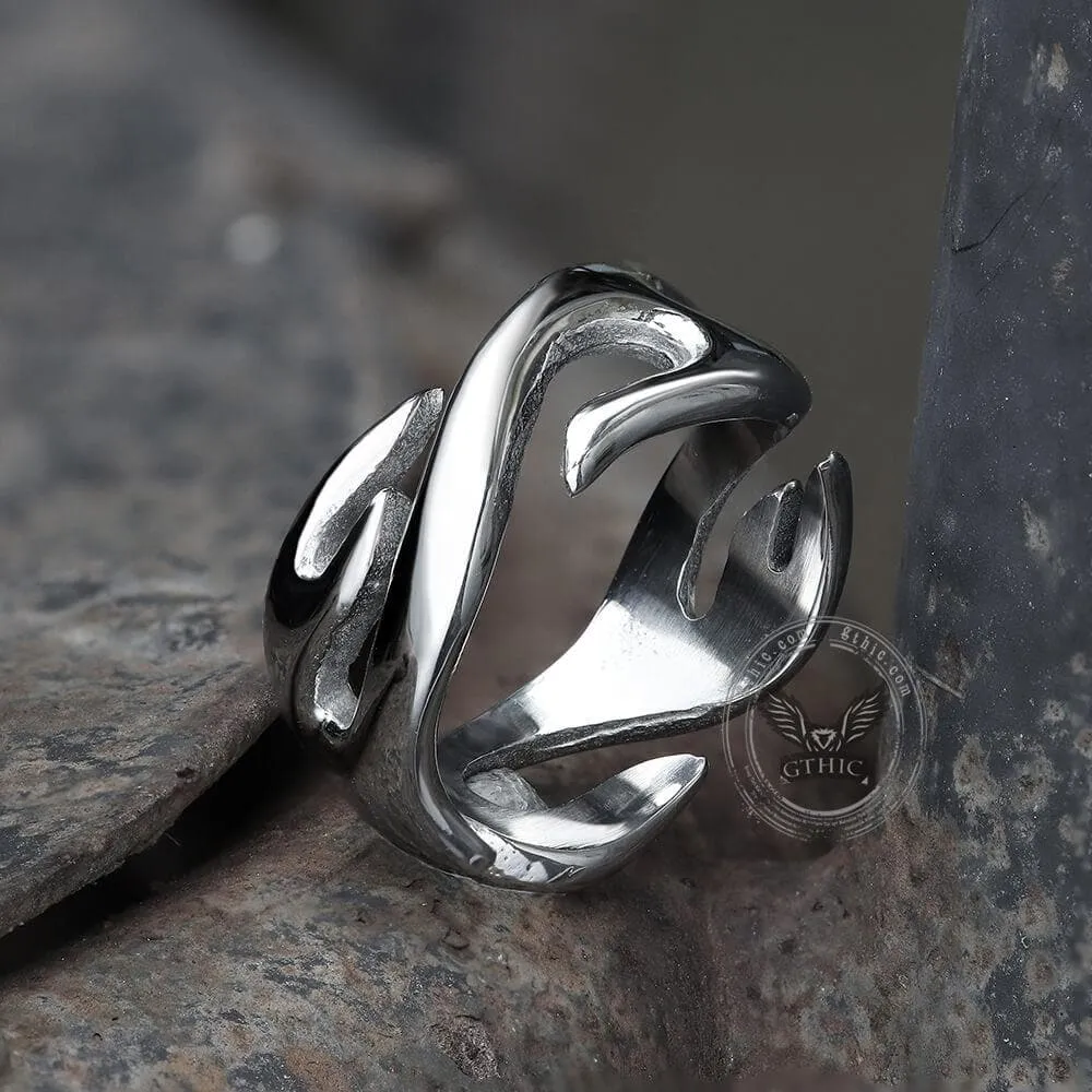 Flame Pattern Stainless Steel Ring sold by GTHIC product image thumbnail 4
