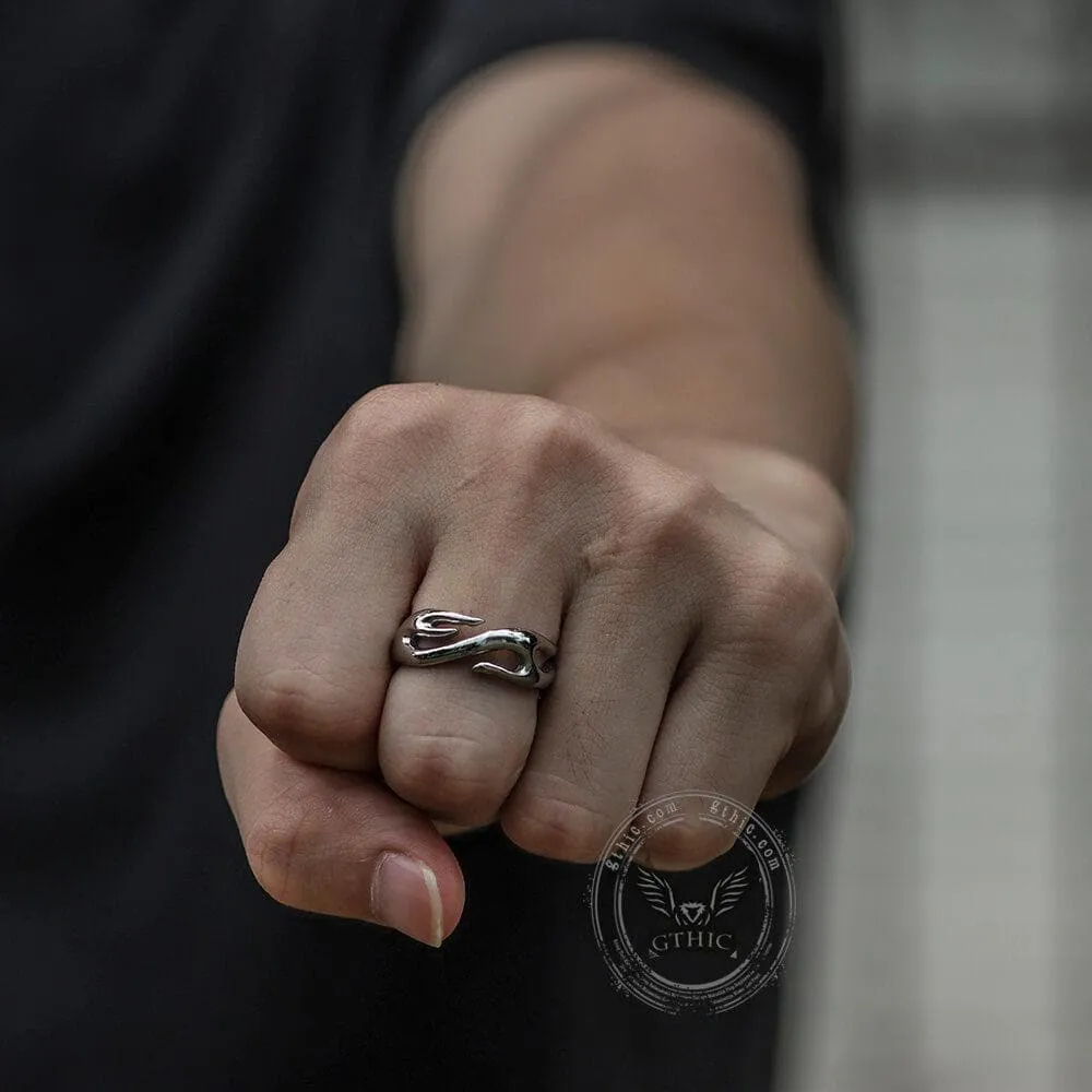 Flame Pattern Stainless Steel Ring sold by GTHIC product image thumbnail 2
