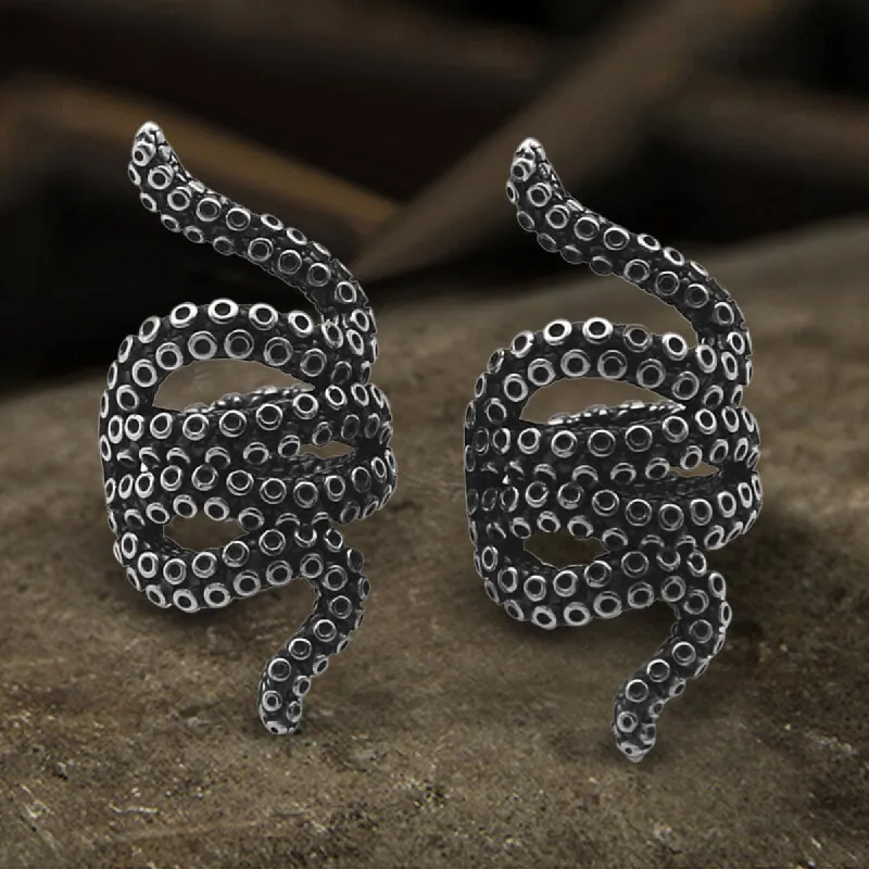Octopus Arm Stainless Steel Ear Cuffs sold by GTHIC