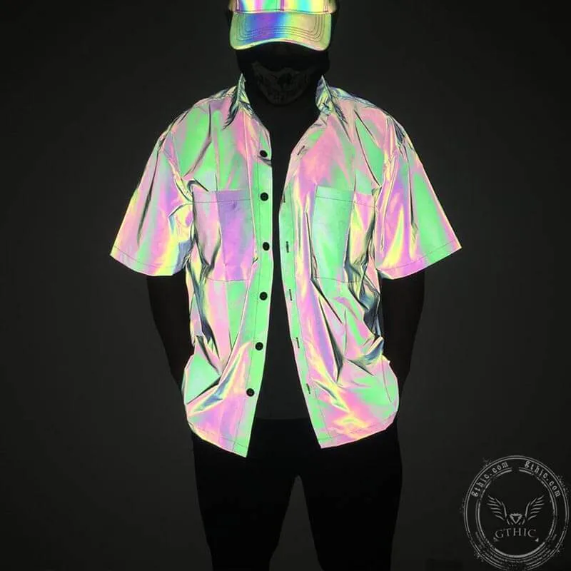 Minimalist Reflective Polyester Shirt sold by GTHIC product image thumbnail 3
