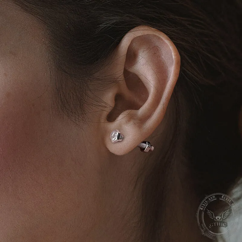 Hex Bolt Stainless Steel Screw Stud Earrings sold by GTHIC product image thumbnail 2