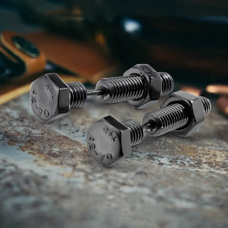 Hex Bolt Stainless Steel Screw Stud Earrings sold by GTHIC product image thumbnail 4