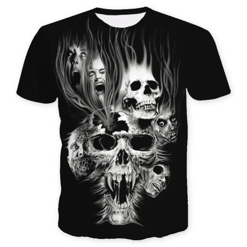 Devil Soul Polyester Skull T-shirt sold by GTHIC