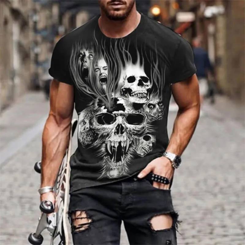 Devil Soul Polyester Skull T-shirt sold by GTHIC product image thumbnail 2