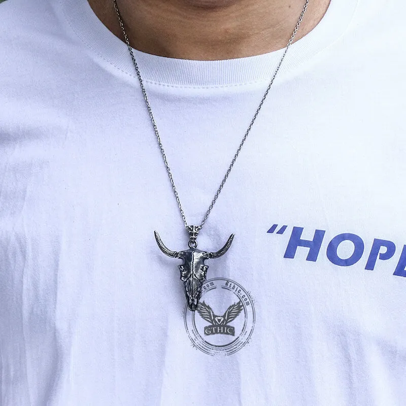 Bull Skull Head Stainless Steel Pendant sold by GTHIC product image thumbnail 2