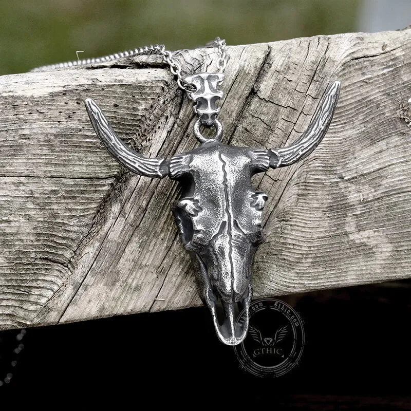 Bull Skull Head Stainless Steel Pendant sold by GTHIC product image thumbnail 4