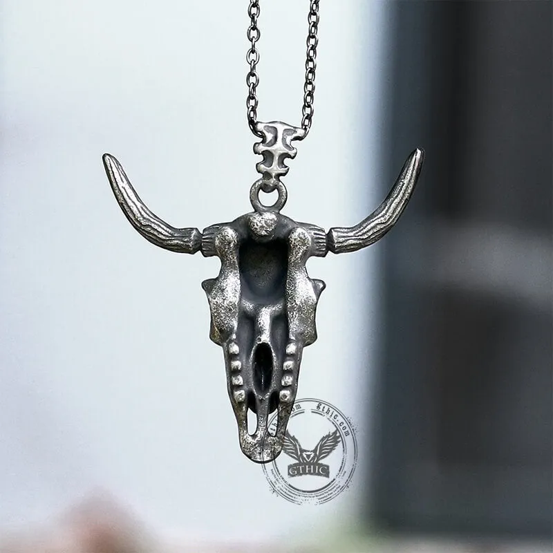 Bull Skull Head Stainless Steel Pendant sold by GTHIC product image thumbnail 5