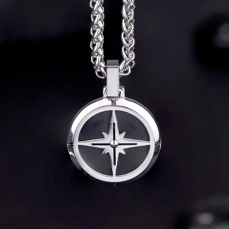 Simple Compass Design Stainless Steel Pendant sold by GTHIC
