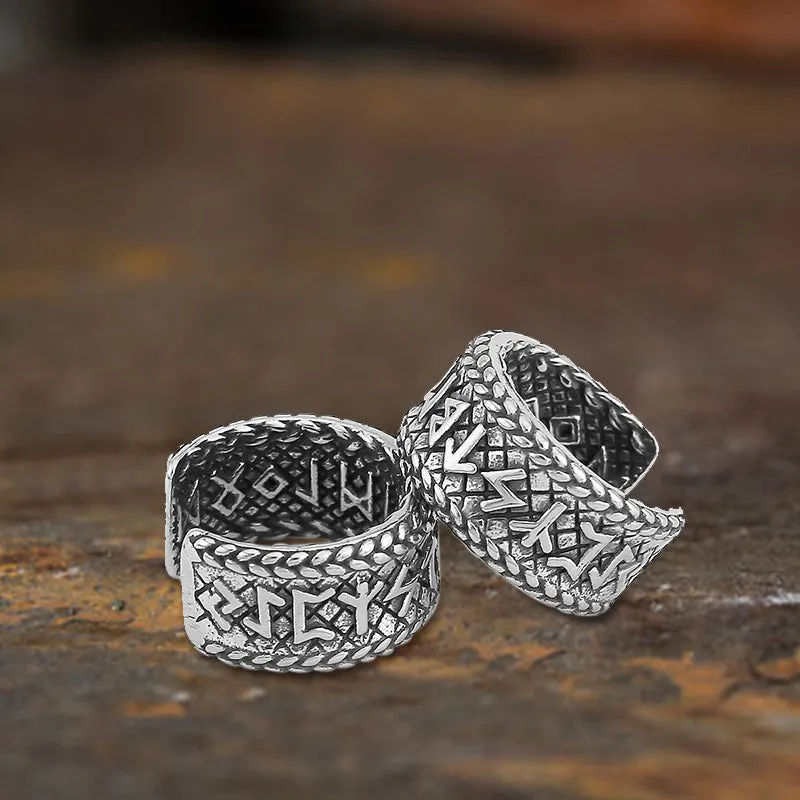 Dragon Scale Viking Runes Stainless Steel Stud Earrings sold by GTHIC