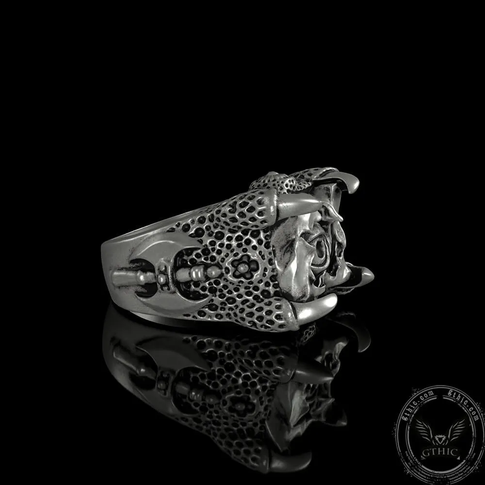 Dragon Claw Evil Eye Sterling Silver Ring sold by GTHIC product image thumbnail 4