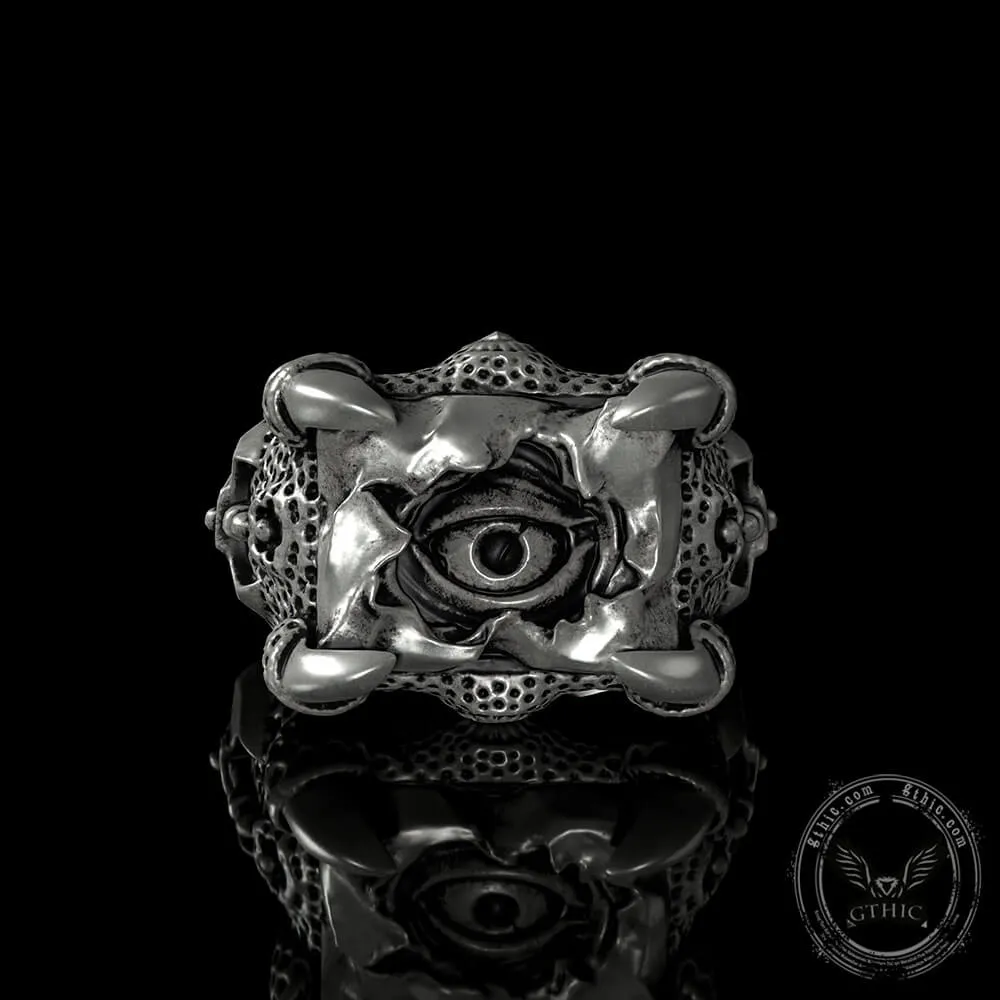 Dragon Claw Evil Eye Sterling Silver Ring sold by GTHIC product image thumbnail 2