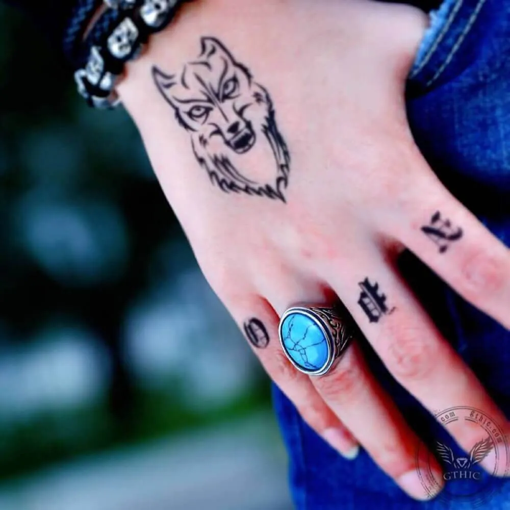 Retro Pattern Gem Stainless Steel Ring sold by GTHIC product image thumbnail 4