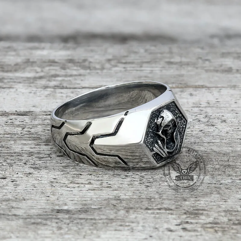 Grim Reaper Skull Stainless Steel Men’s Ring sold by GTHIC product image thumbnail 5