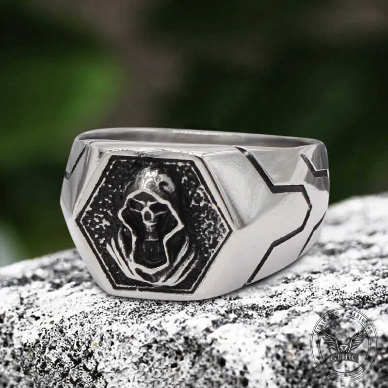 Grim Reaper Skull Stainless Steel Men’s Ring sold by GTHIC product image thumbnail 3