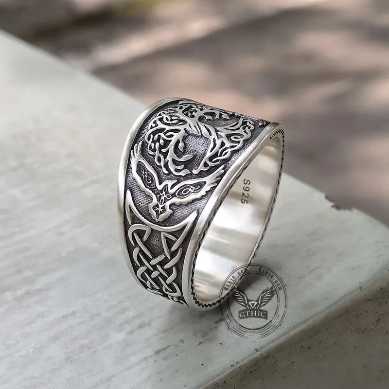 Tree of Life Raven Sterling Silver Viking Ring sold by GTHIC product image thumbnail 4