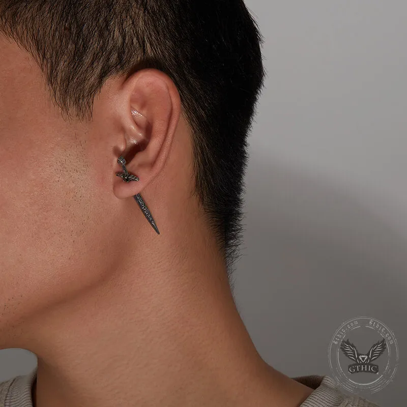 Celtic Knot Stainless Steel Sword Stud Earrings sold by GTHIC product image thumbnail 3