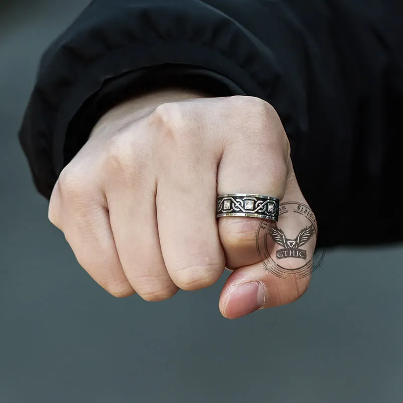 Vintage Celtic Knot Stainless Steel Band Ring sold by GTHIC product image thumbnail 2