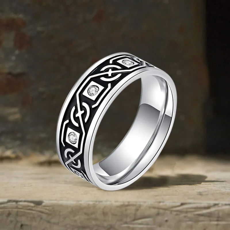 Vintage Celtic Knot Stainless Steel Band Ring sold by GTHIC product image thumbnail 5