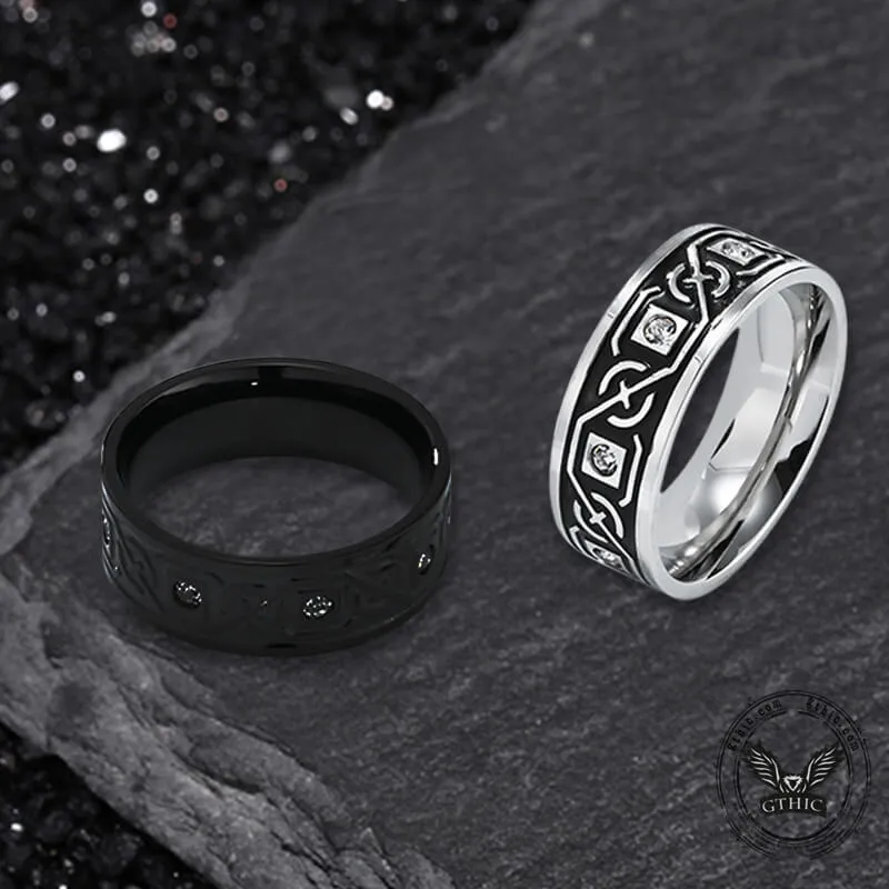 Vintage Celtic Knot Stainless Steel Band Ring sold by GTHIC product image thumbnail 4