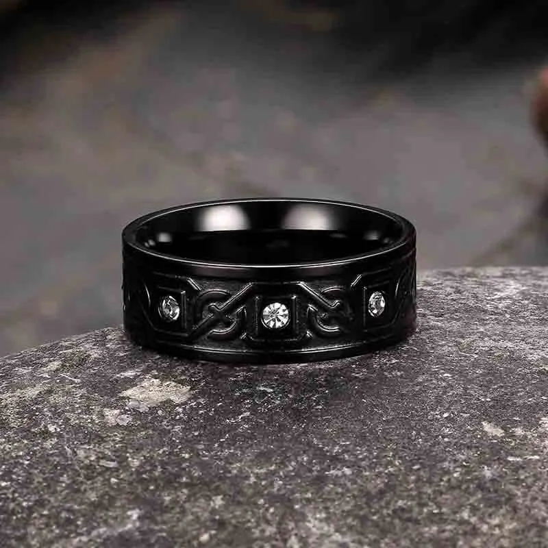 Vintage Celtic Knot Stainless Steel Band Ring sold by GTHIC product image thumbnail 3