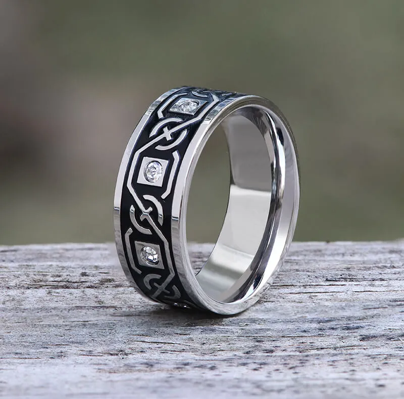 Vintage Celtic Knot Stainless Steel Band Ring sold by GTHIC