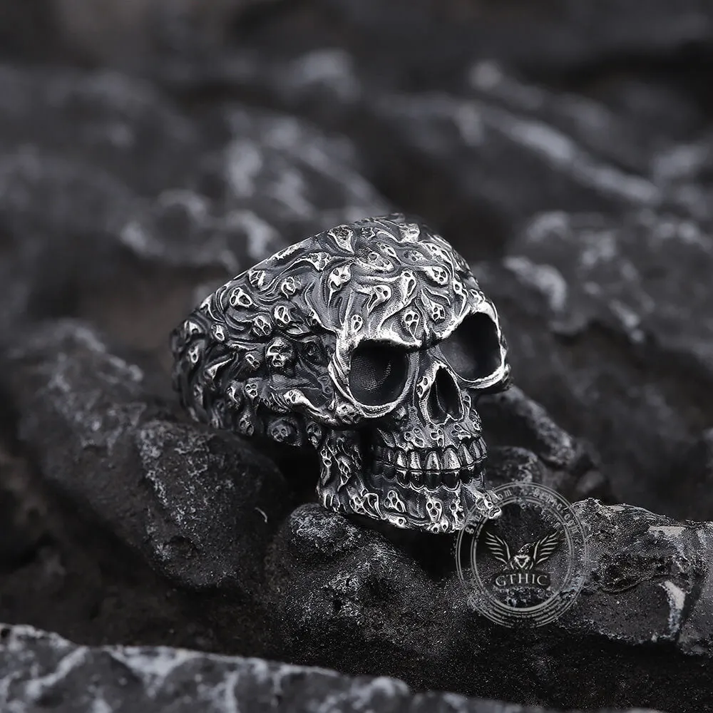 Multi Ghost Sterling Silver Skull Ring sold by GTHIC product image thumbnail 4