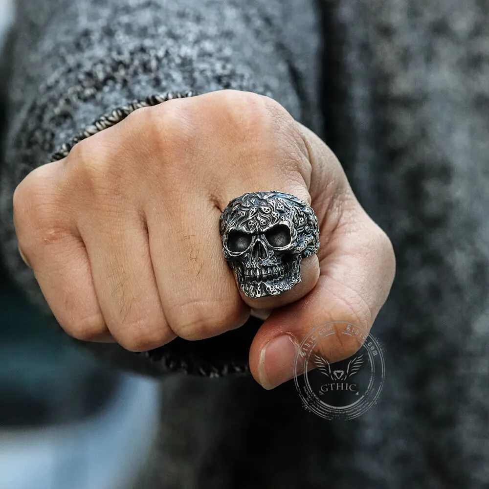 Multi Ghost Sterling Silver Skull Ring sold by GTHIC product image thumbnail 2