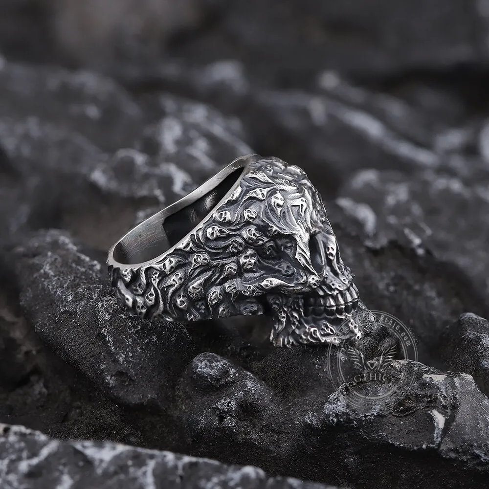 Multi Ghost Sterling Silver Skull Ring sold by GTHIC product image thumbnail 5