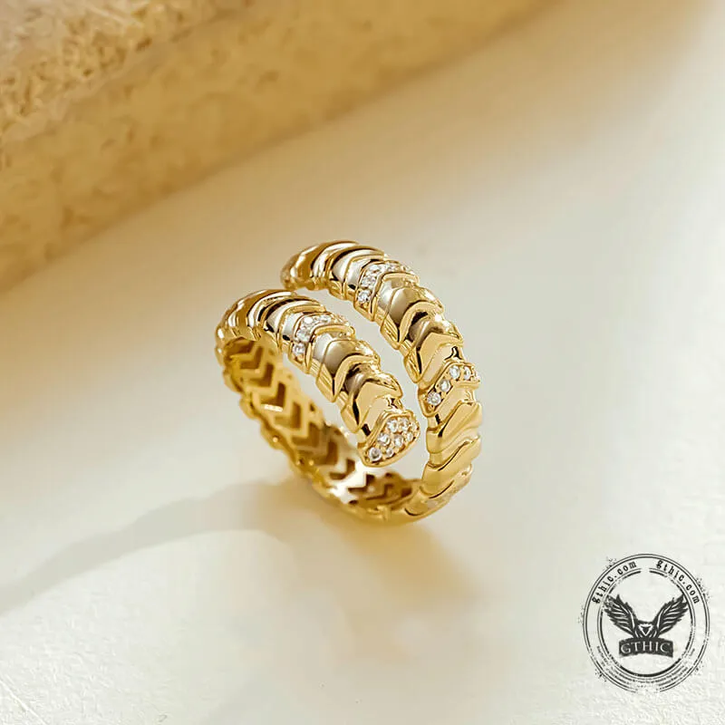 Diamond-set 18K Gold Snake Ring sold by GTHIC product image thumbnail 5