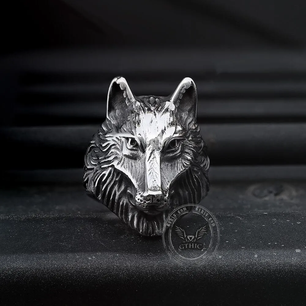Wild Wolf 316L Stainless Steel Viking Ring sold by GTHIC product image thumbnail 5