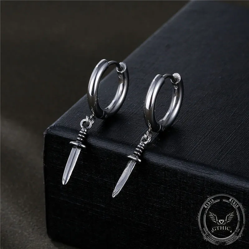 Vintage Dagger Design Stainless Steel Earrings sold by GTHIC product image thumbnail 4