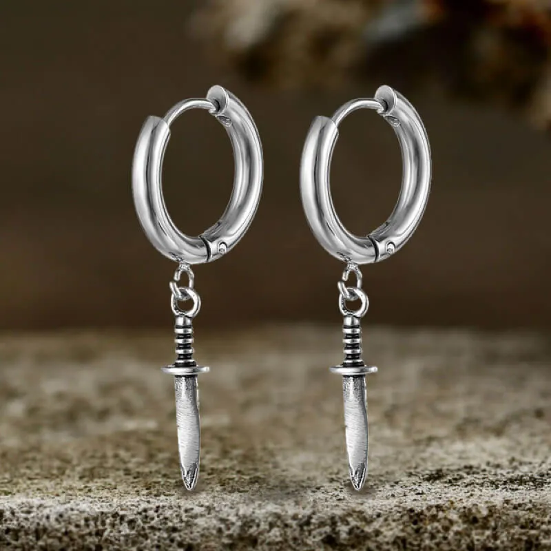 Vintage Dagger Design Stainless Steel Earrings sold by GTHIC