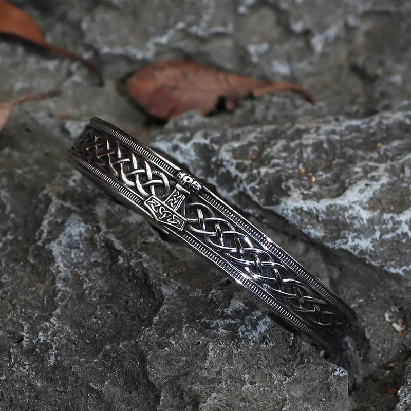 Mjölnir Hammer Stainless Steel Viking Cuff Bracelet sold by GTHIC product image thumbnail 3